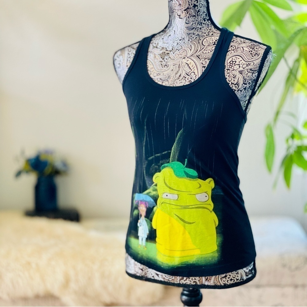 Bob's Burgers Louise & Kuchi Kopi Rain Portrait Racerback Tank Top XS - Picture 3 of 7
